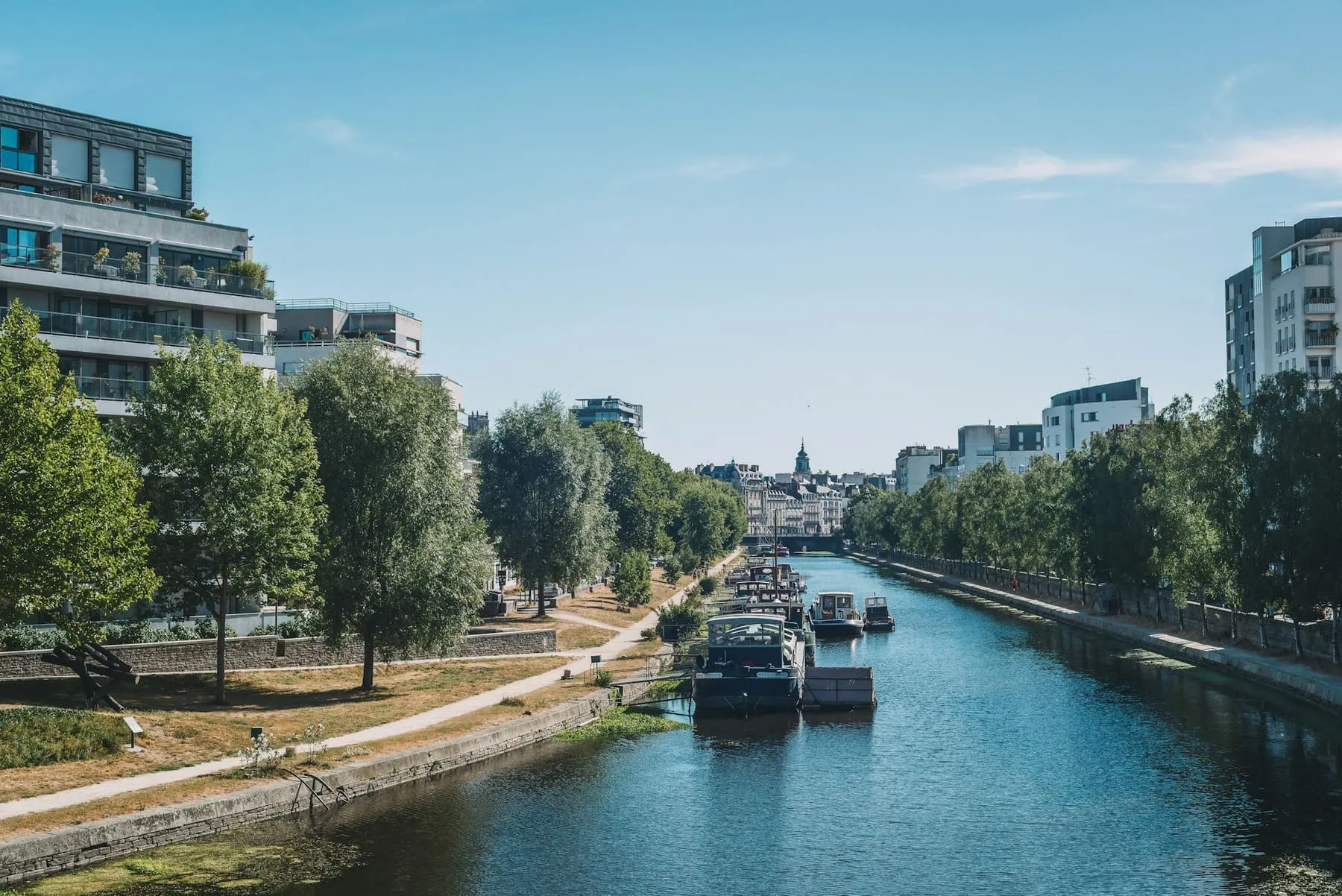 Le canal d’Ille-et-Rance et les quais au nord de Rennes